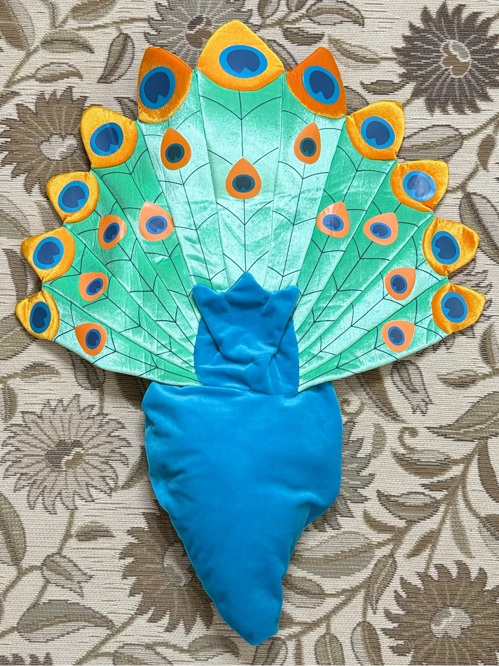 Infant Baby Peacock Halloween Costume Bunting Sack Plush 0-6 Months Mo
